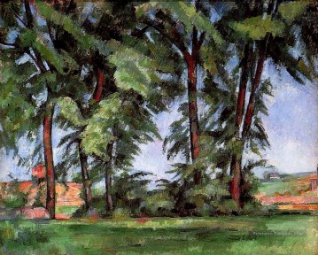 Grands arbres au paysage du Jas de Bouffan Paul Cézanne Peinture à l'huile